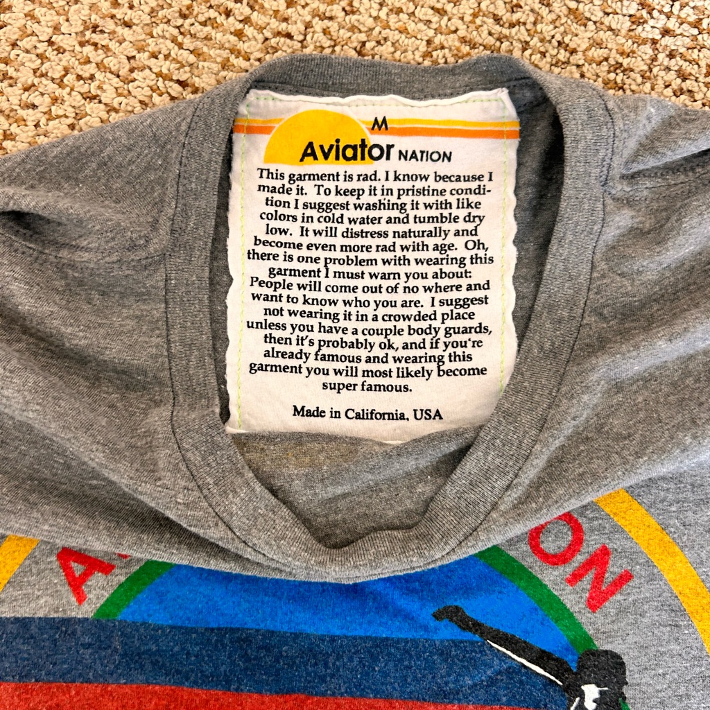 Aviator Nation Brand New Gray Shirt